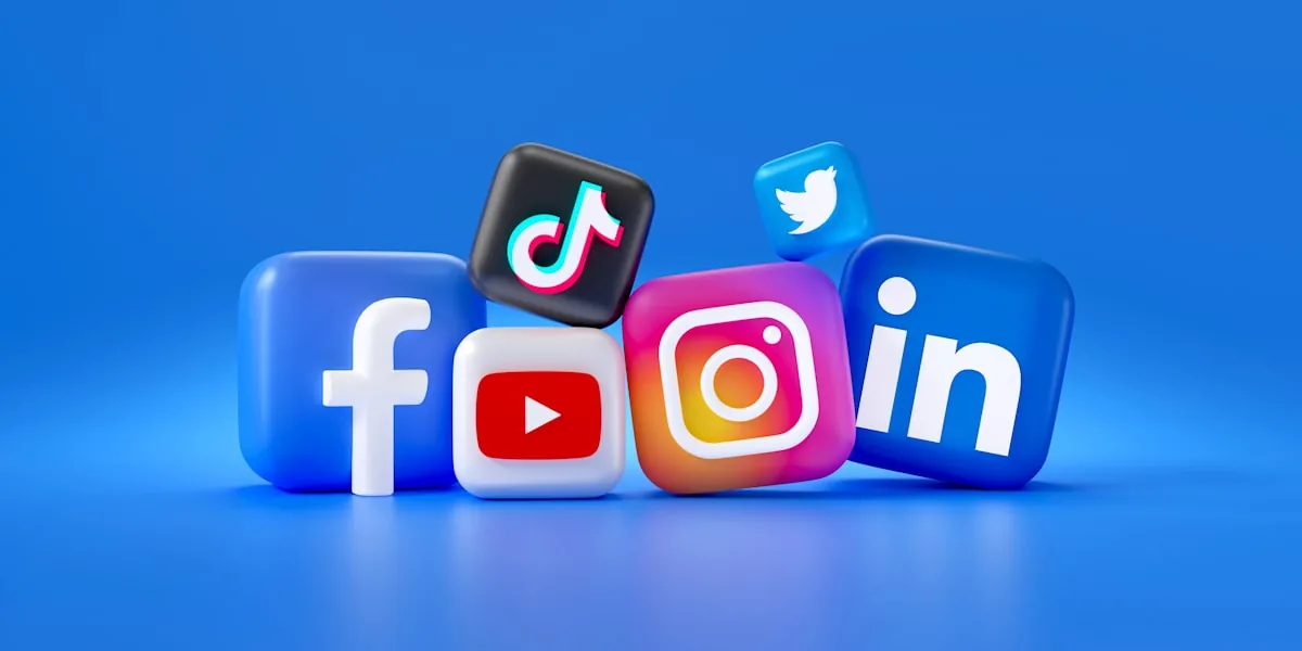 Ícones das principais redes sociais para marketing digital