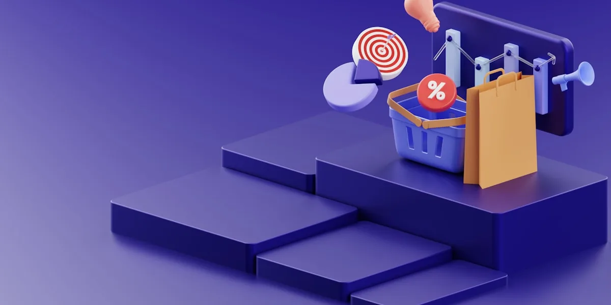 Conceito de loja virtual e e-commerce com sacolas de compras