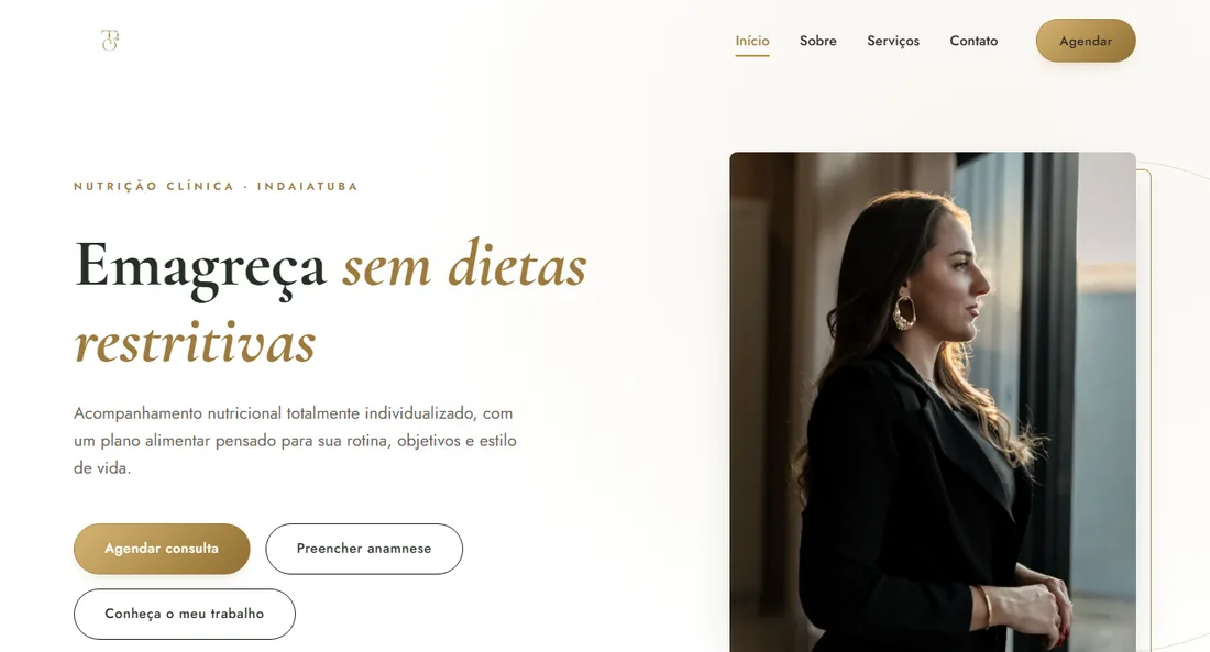 Site criado pela Nutrency para nutricionista