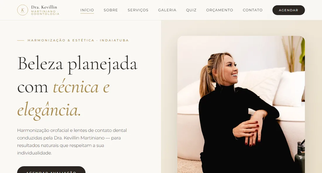Site criado pela Nutrency para dentista